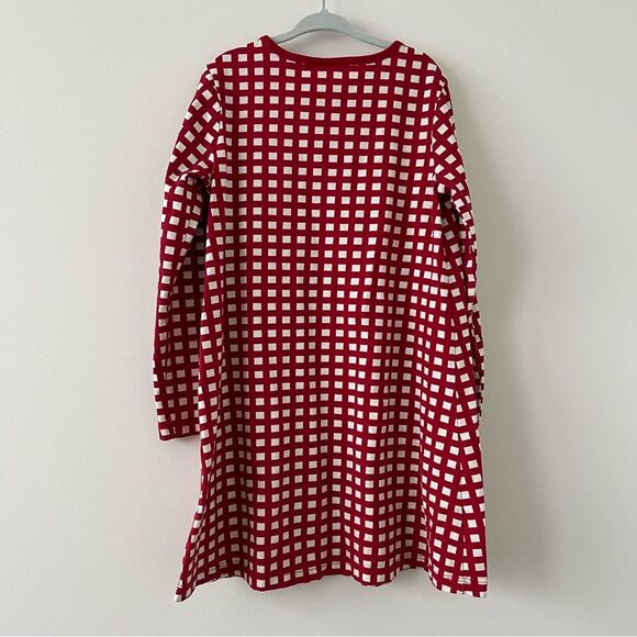 Hanna Andersson | Checkered A Line Dress size 6-7. EUC. Valentine’s Day 120cm - Picture 3 of 3